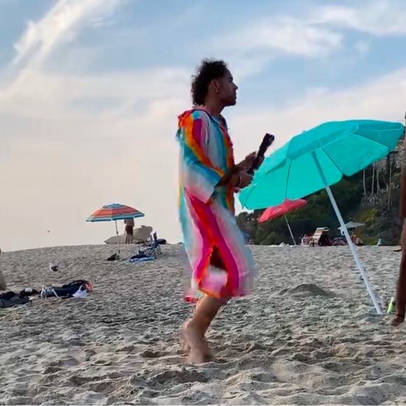 Rainbow multi colored caftan Mr, Turk - Picture 7 of 7